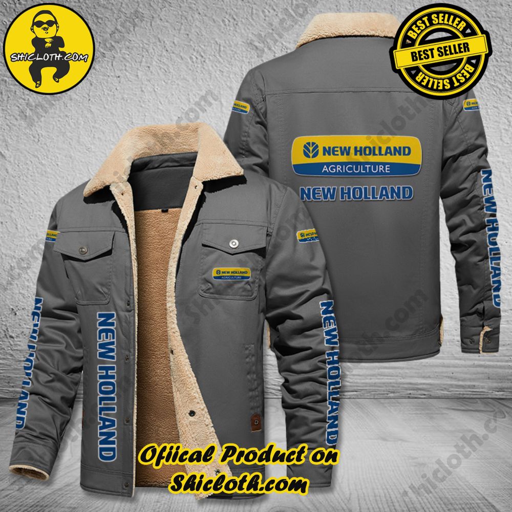 New Holland Custom Fleece Leather Jacket 4 New Holland Custom Fleece Leather Jacket - Image 4