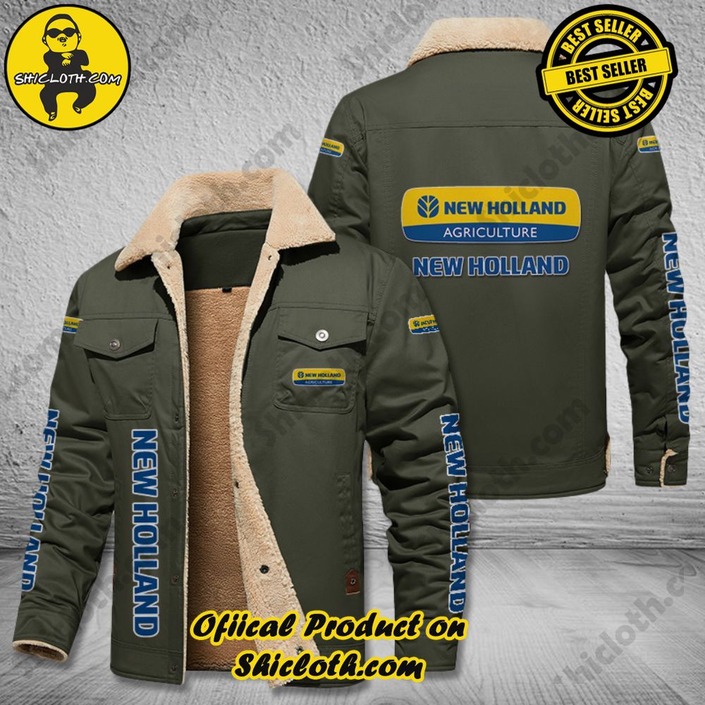 New Holland Custom Fleece Leather Jacket 5 New Holland Custom Fleece Leather Jacket - Image 5