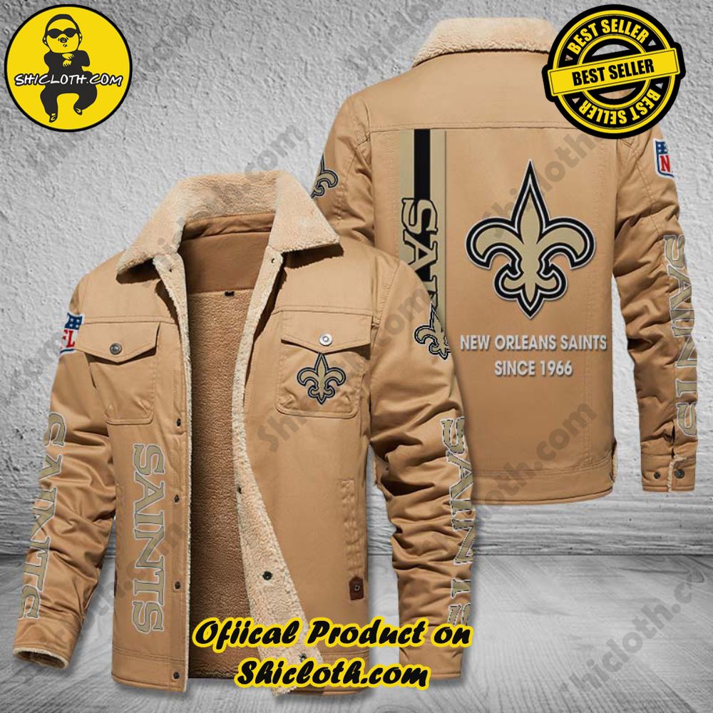 Hot Trending The Perfect Cozy Fleece Leather Jacket Gift 39 New Orleans Saints NFL Fleece Leather Jacket