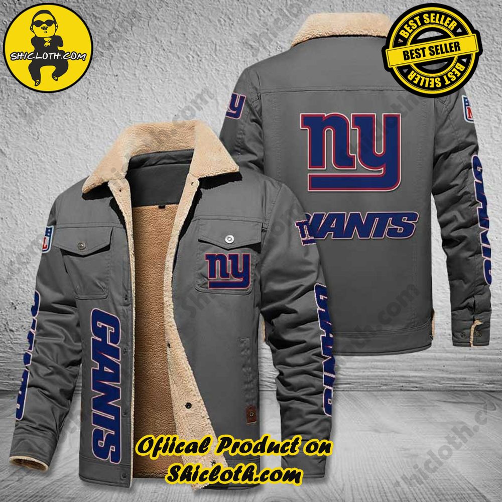 New York Giants NFL Fleece Leather Jacket 4 New York Giants NFL Fleece Leather Jacket - Image 4