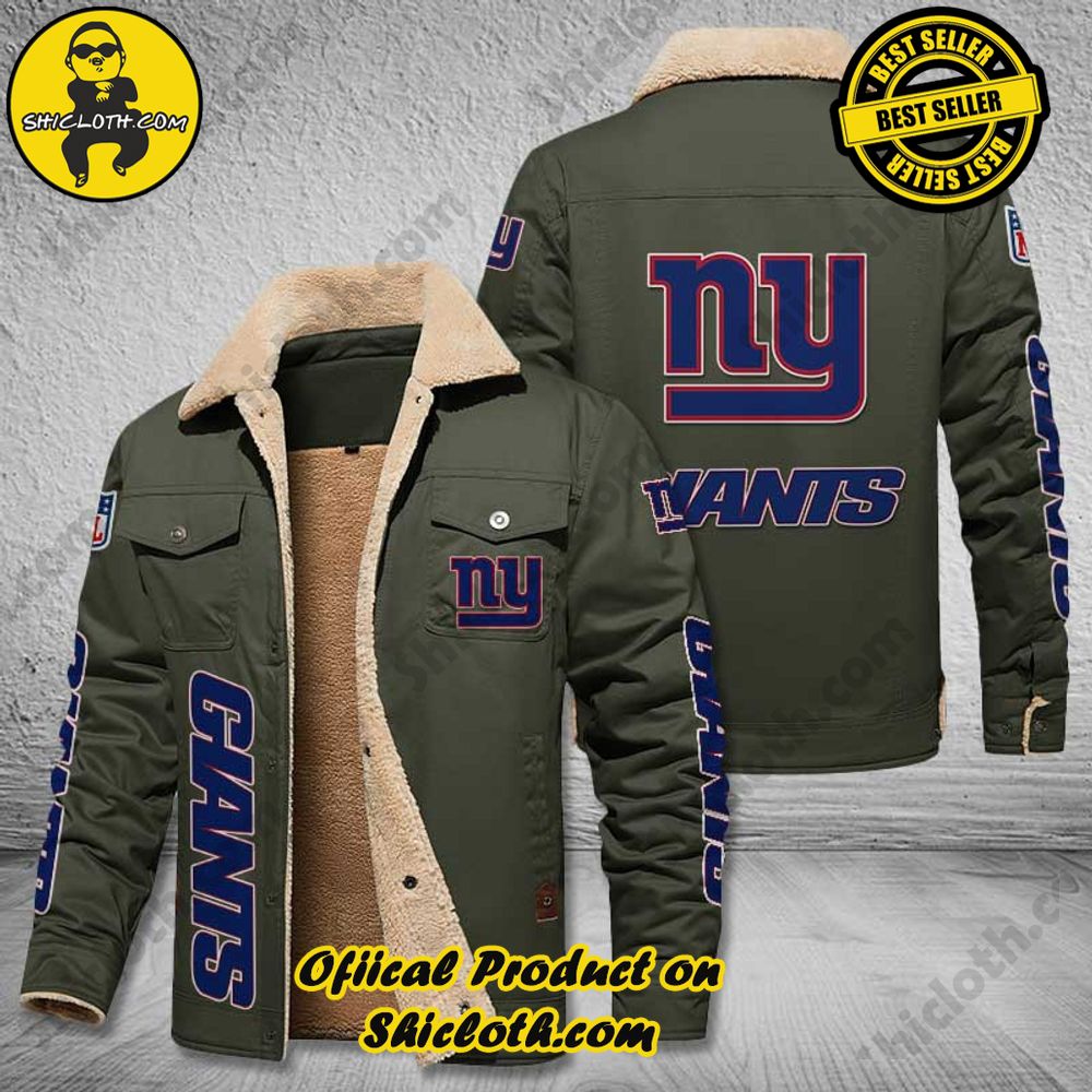 New York Giants NFL Fleece Leather Jacket 5 New York Giants NFL Fleece Leather Jacket - Image 5
