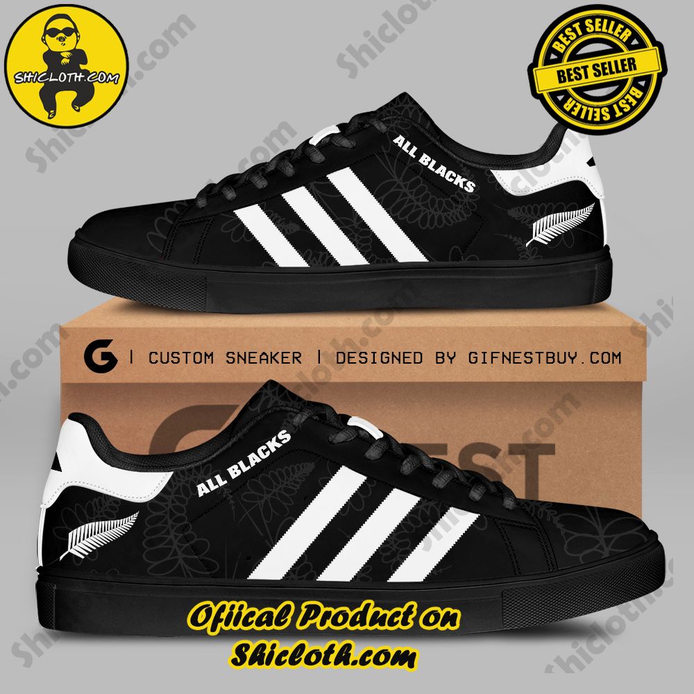 Step into Style: Shiclothshop's Stan Smith Shoes – The Perfect Gift for the Sport Enthusiast 30 New Zealand x Rugby World Cup Adidas Stan Smith Shoes Ver 1