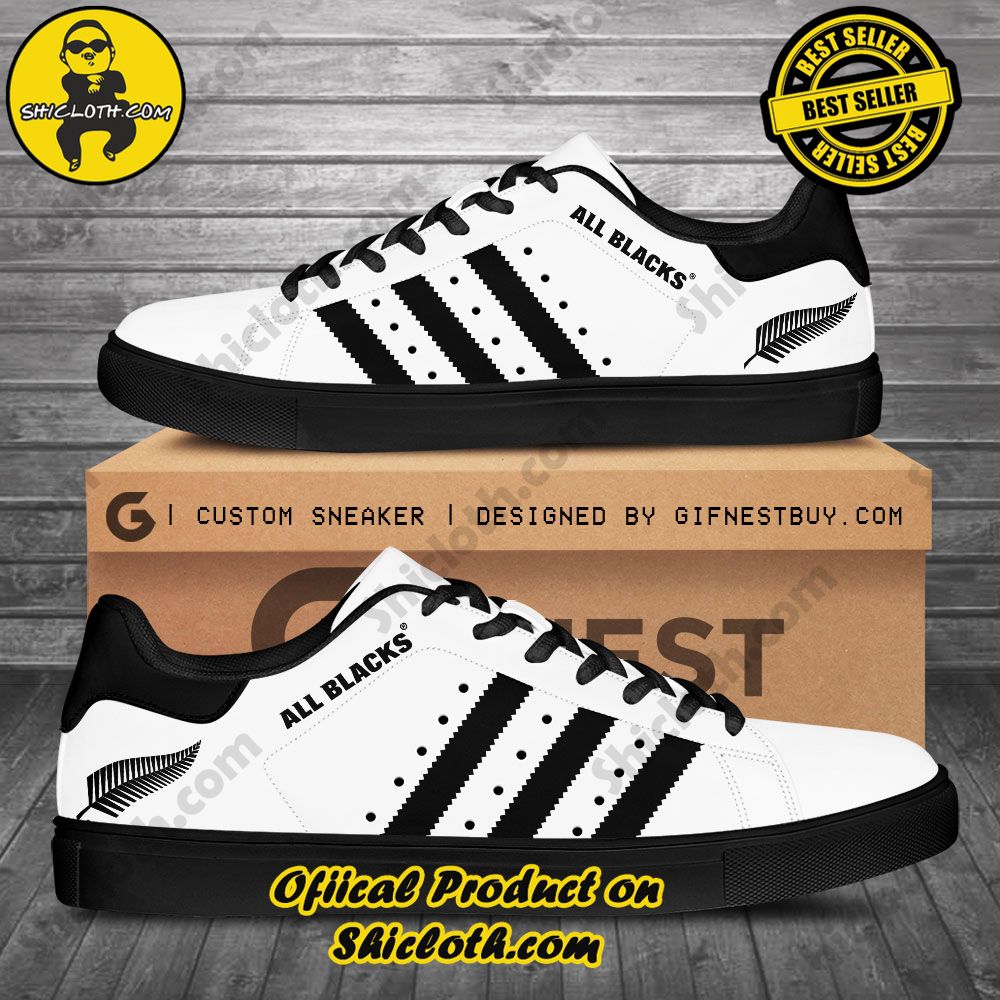 Step into Style: Shiclothshop's Stan Smith Shoes – The Perfect Gift for the Sport Enthusiast 32 New Zealand x Rugby World Cup Adidas Stan Smith Shoes-White
