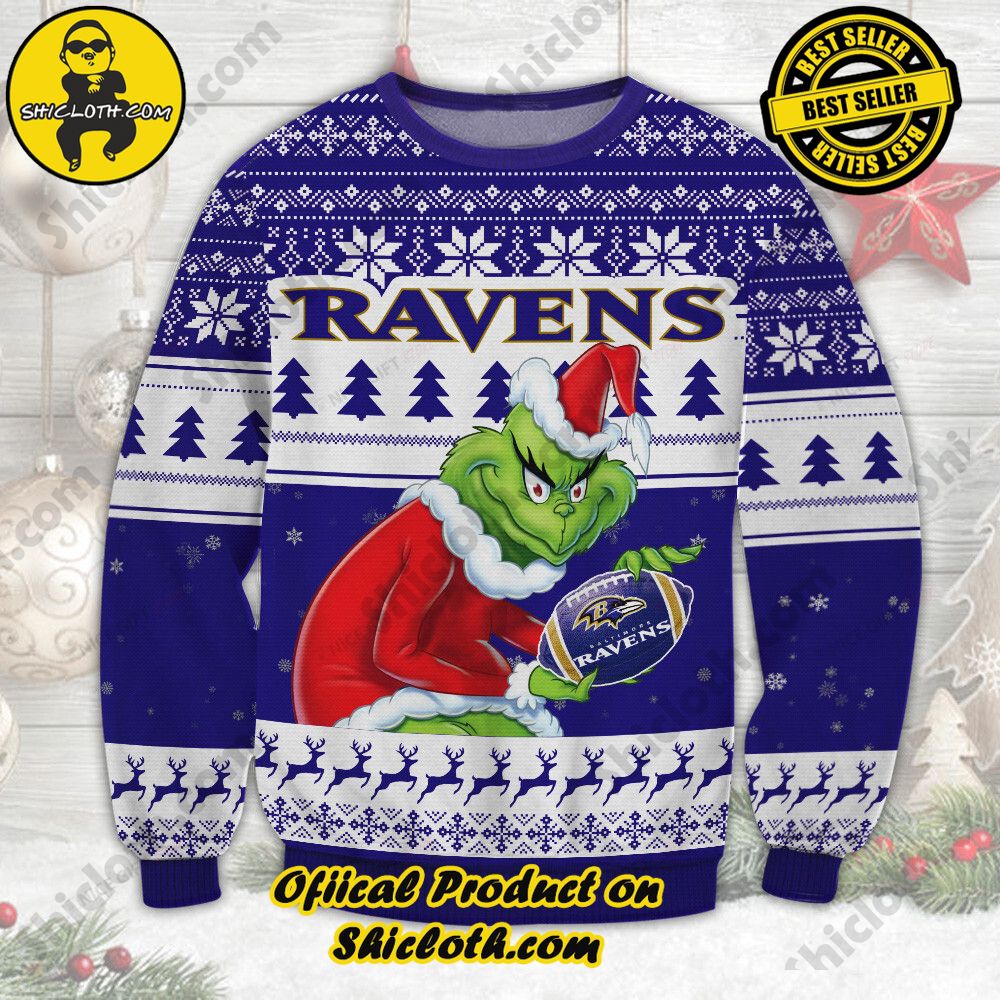 Best Seller Wrap Up in Style: Shicloth's Enchanting Christmas Sweater Collection 72 NFL Baltimore Ravens Christmas Ugly Sweater