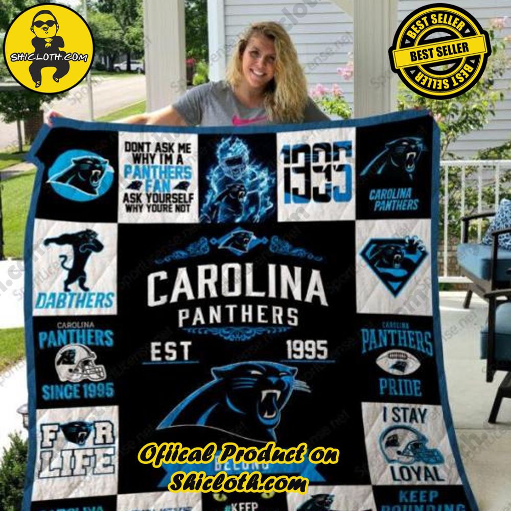 NFL Carolina Panthers Quilt Blanket