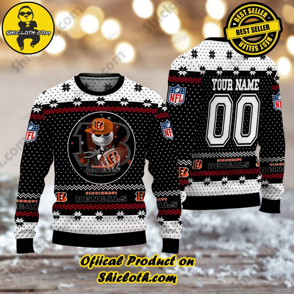 Wrap Up in Style: Shicloth's Enchanting Christmas Sweater Collection 16 NFL Cincinnati Bengals (Your Name) Christmas Ugly Sweater Version 1