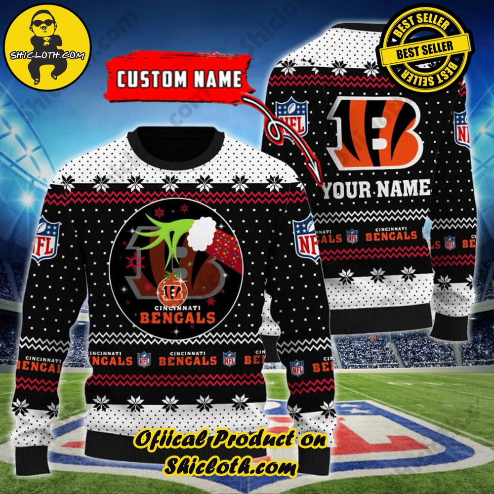 Wrap Up in Style: Shicloth's Enchanting Christmas Sweater Collection 17 NFL Cincinnati Bengals (Your Name) Christmas Ugly Sweater Version 2