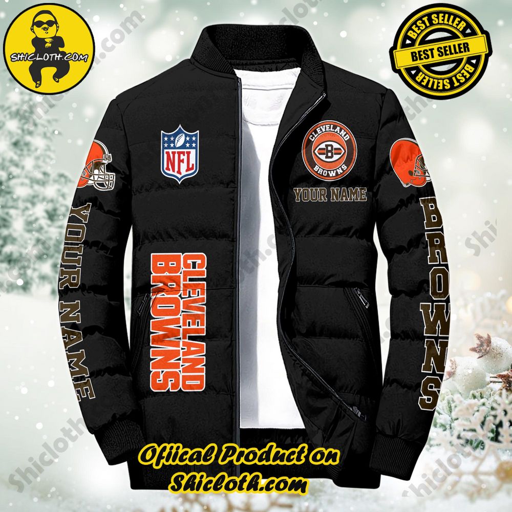 Discover the Ultimate in Style and Warmth with Shiclothshop's Puffer Jackets: Elevate Your Winter Wardrobe 77 NFL Cleveland Browns City Puffer Jacket Custom Name New Arrivals