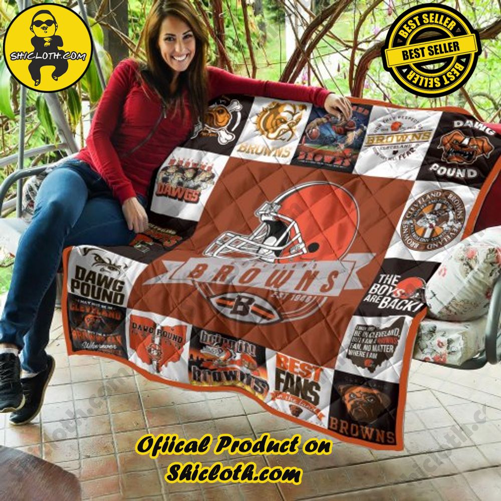 nfl cleveland browns quilt blanket 2 8HHTR