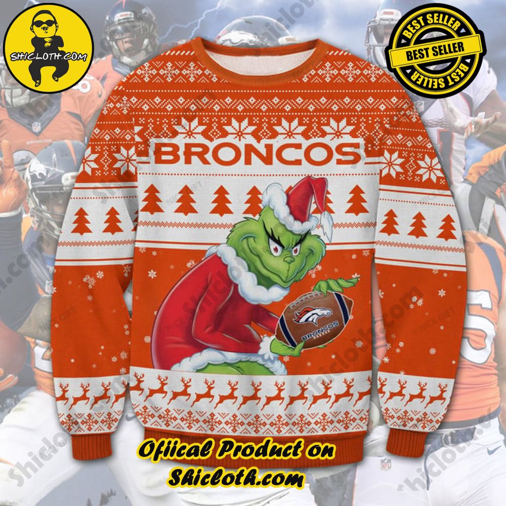 Wrap Up in Style: Shicloth's Enchanting Christmas Sweater Collection 20 NFL Denver Broncos Christmas Ugly Sweater