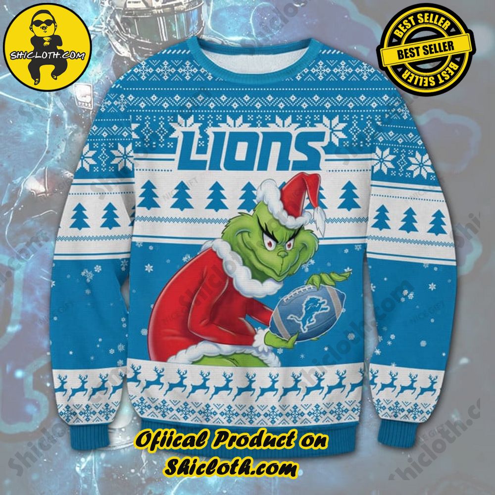 Wrap Up in Style: Shicloth's Enchanting Christmas Sweater Collection 21 NFL Detroit Lions Christmas Ugly Sweater