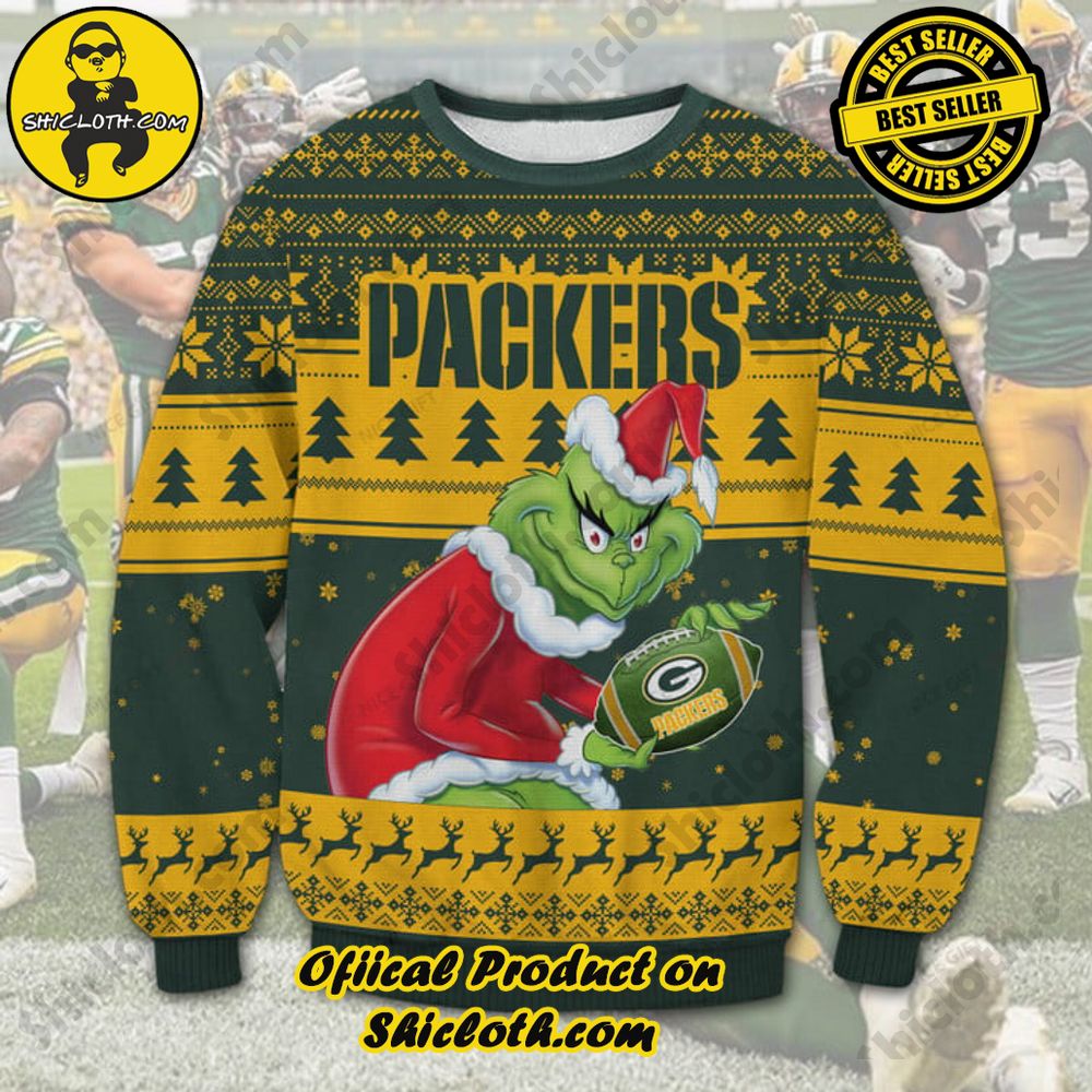 Wrap Up in Style: Shicloth's Enchanting Christmas Sweater Collection 86 NFL Green Bay Packers Christmas Ugly Sweater