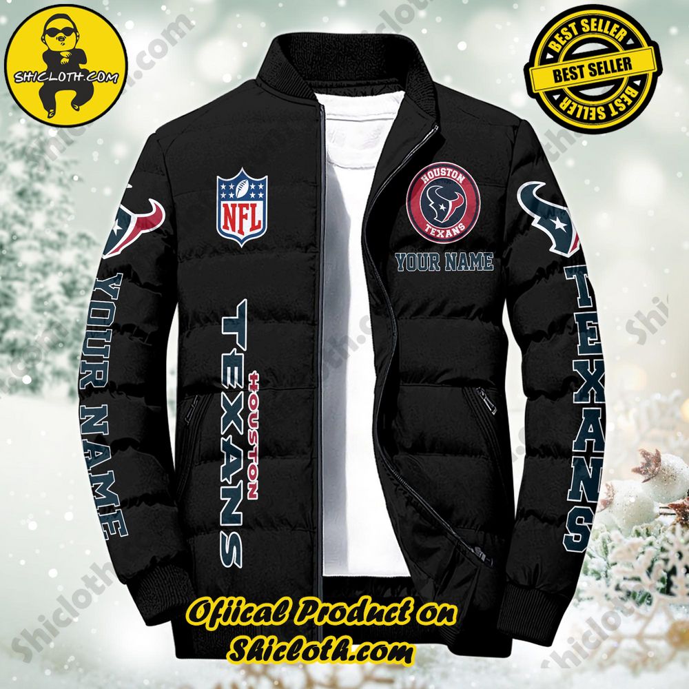 Discover the Ultimate in Style and Warmth with Shiclothshop's Puffer Jackets: Elevate Your Winter Wardrobe 82 NFL Houston Texans City Puffer Jacket Custom Name New Arrivals