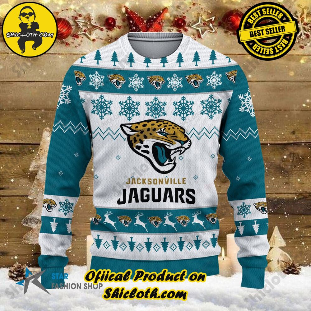 Best Seller Wrap Up in Style: Shicloth's Enchanting Christmas Sweater Collection 76 NFL Jacksonville Jaguars Christmas Ugly Sweater