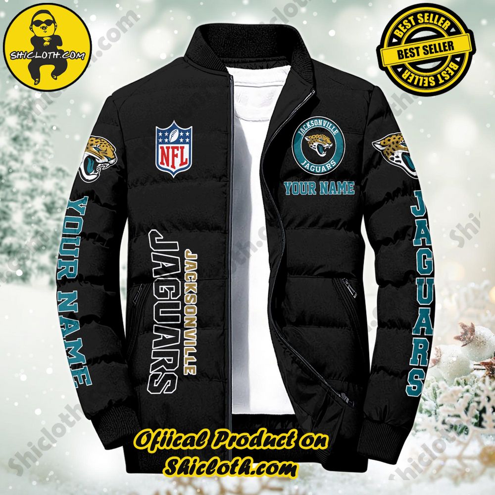 Discover the Ultimate in Style and Warmth with Shiclothshop's Puffer Jackets: Elevate Your Winter Wardrobe 84 NFL Jacksonville Jaguars City Puffer Jacket Custom Name New Arrivals