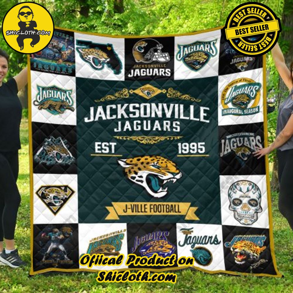 nfl jacksonville jaguars quilt blanket 2 p4tHc