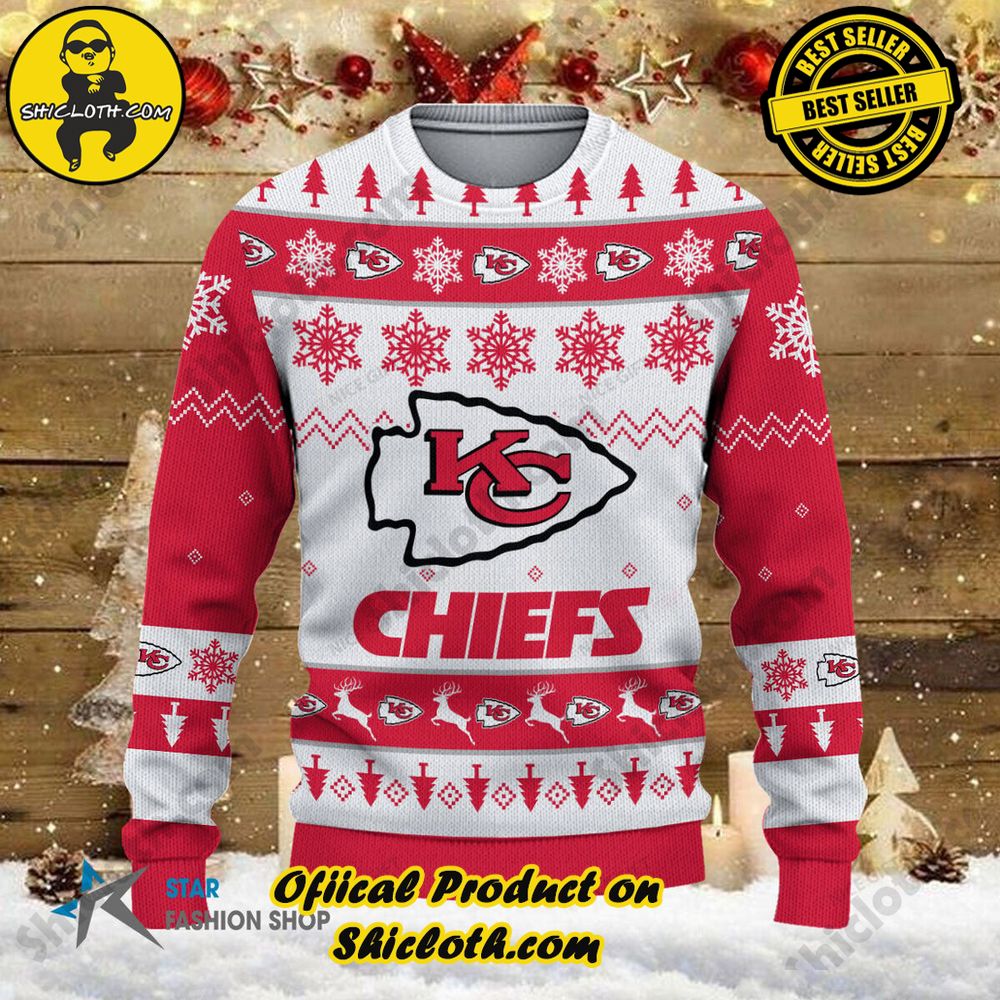 Best Seller Wrap Up in Style: Shicloth's Enchanting Christmas Sweater Collection 77 NFL Kansas City Chiefs Christmas Ugly Sweater