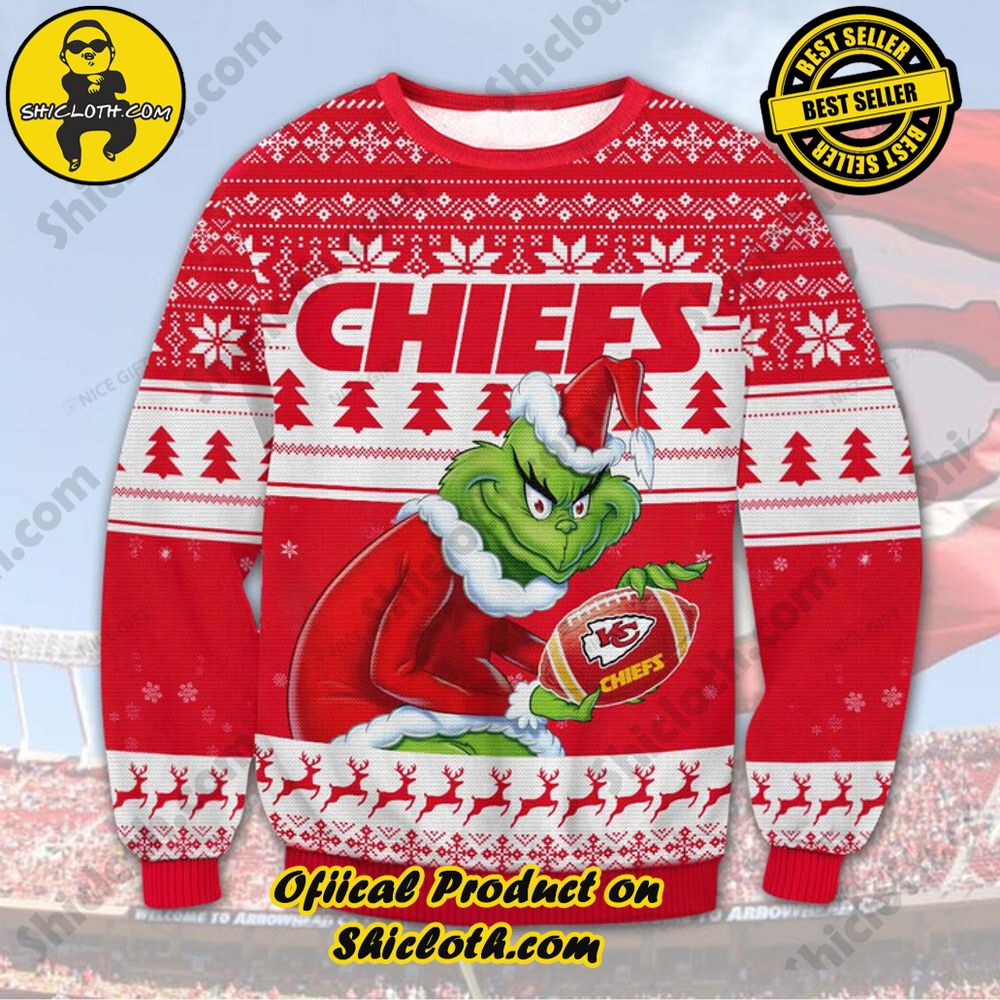 Wrap Up in Style: Shicloth's Enchanting Christmas Sweater Collection 88 NFL Kansas City Chiefs Christmas Ugly Sweater