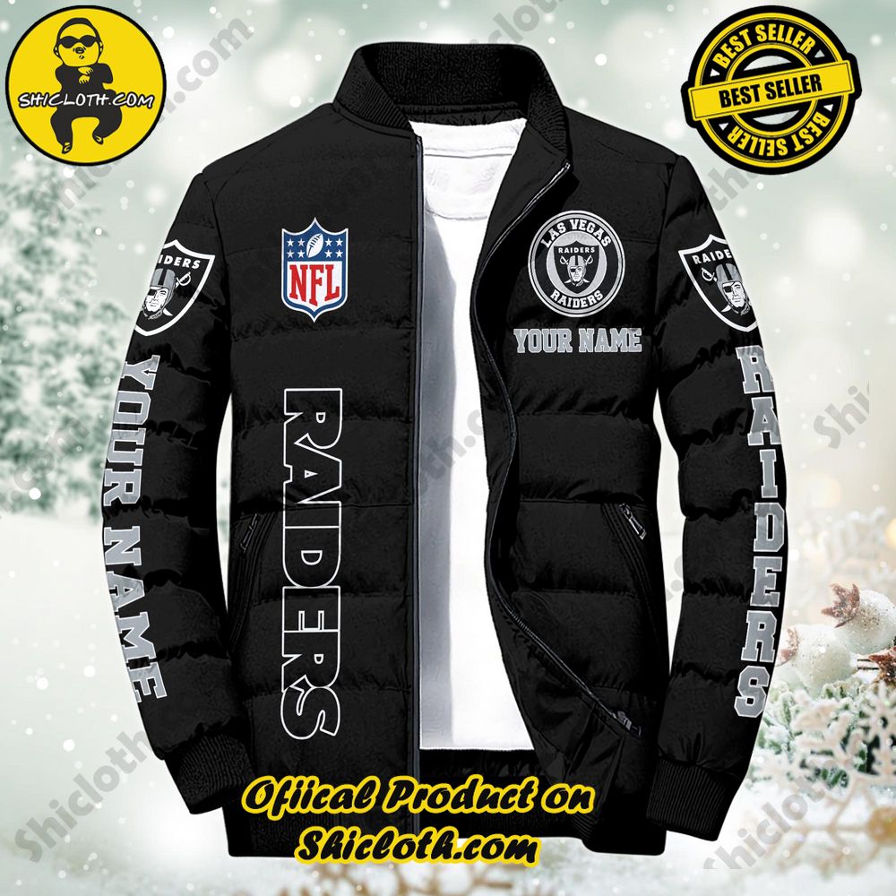 Discover the Ultimate in Style and Warmth with Shiclothshop's Puffer Jackets: Elevate Your Winter Wardrobe 86 NFL Las Vegas Raiders City Puffer Jacket Custom Name New Arrivals