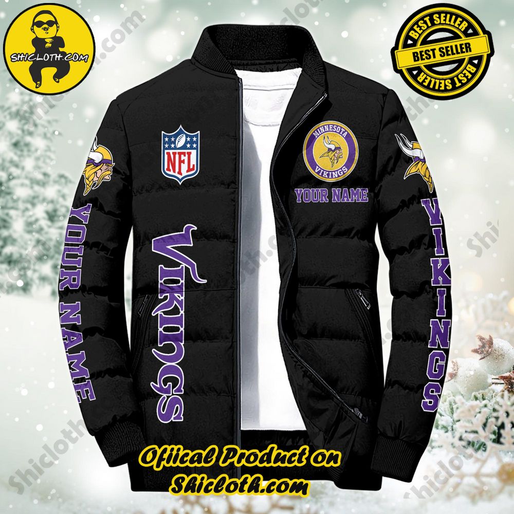Discover the Ultimate in Style and Warmth with Shiclothshop's Puffer Jackets: Elevate Your Winter Wardrobe 90 NFL Minnesota Vikings City Puffer Jacket Custom Name New Arrivals