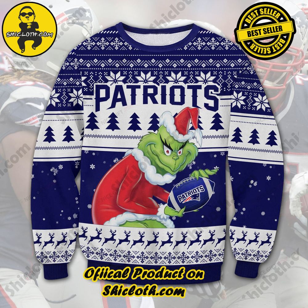 Best Seller Wrap Up in Style: Shicloth's Enchanting Christmas Sweater Collection 83 NFL New England Patriots Christmas Ugly Sweater