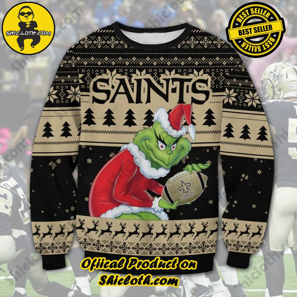 Wrap Up in Style: Shicloth's Enchanting Christmas Sweater Collection 92 NFL New Orleans Saints Christmas Ugly Sweater