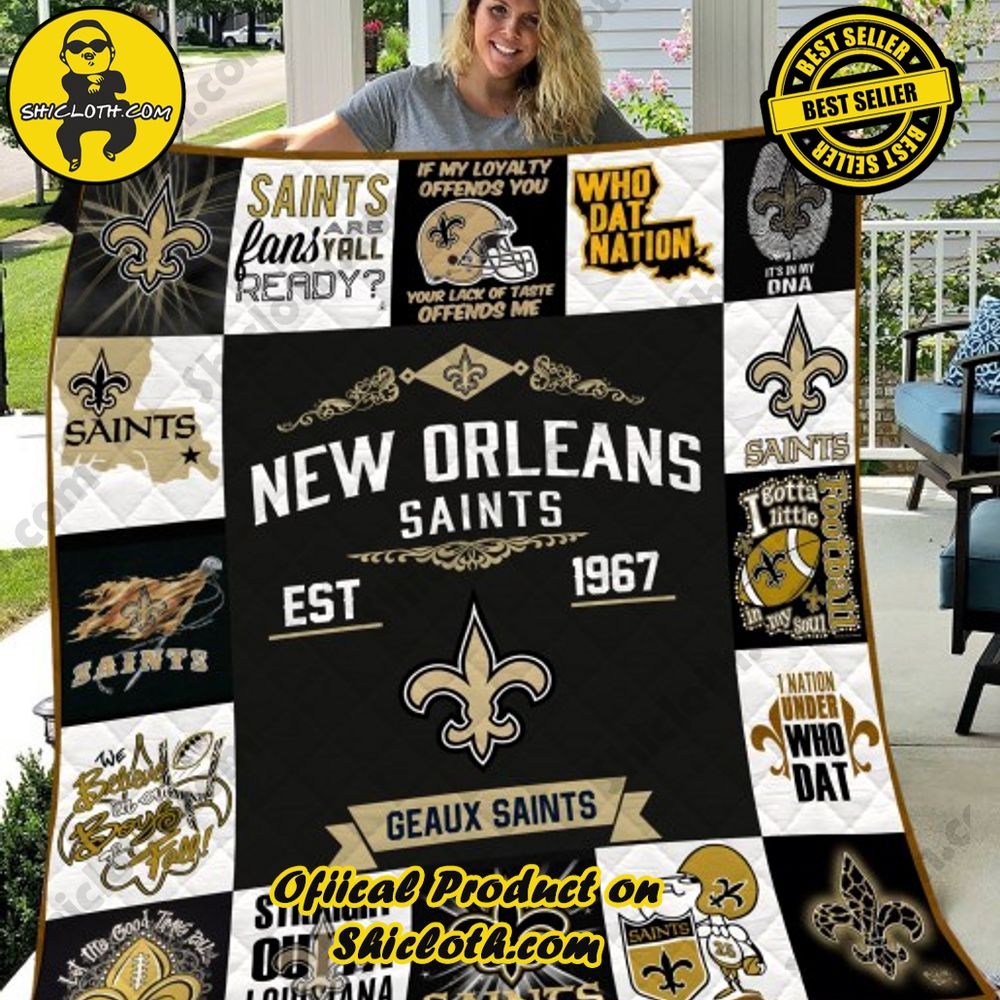 NFL New Orleans Saints Quilt Blanket