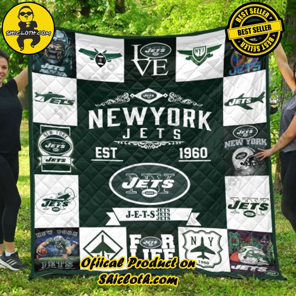 nfl new york jets quilt blanket 2 PkToS
