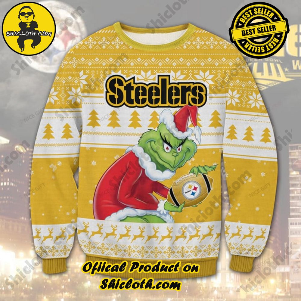 Wrap Up in Style: Shicloth's Enchanting Christmas Sweater Collection 95 NFL Pittsburgh Steelers Christmas Ugly Sweater