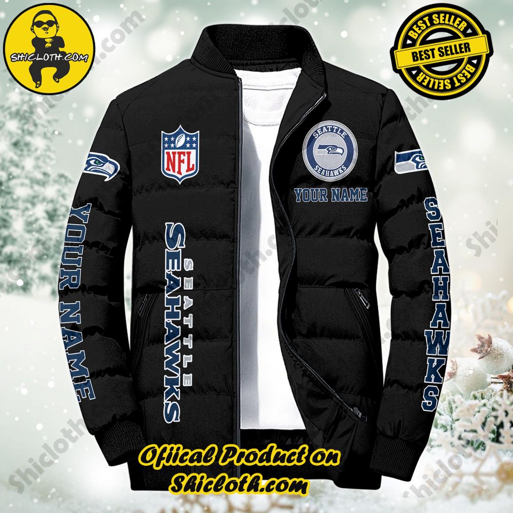 Discover the Ultimate in Style and Warmth with Shiclothshop's Puffer Jackets: Elevate Your Winter Wardrobe 98 NFL Seattle Seahawks City Puffer Jacket Custom Name New Arrivals