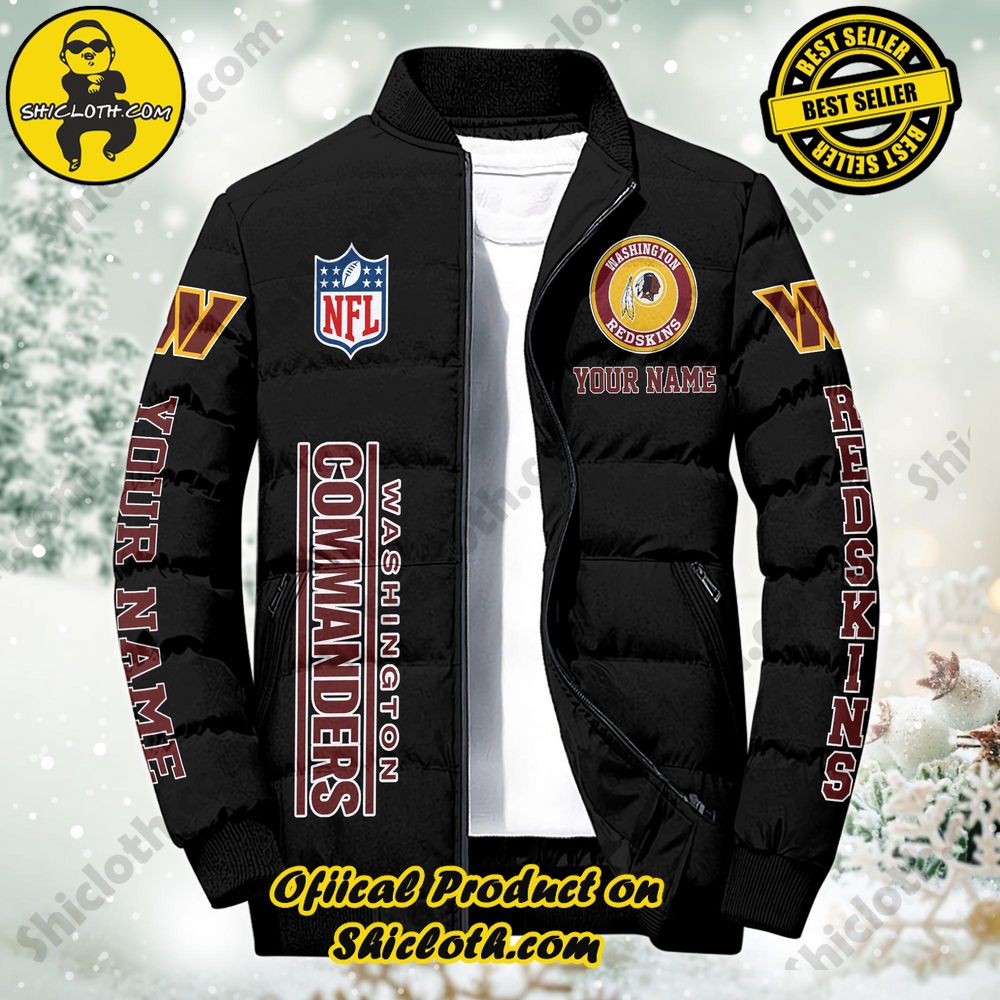 Discover the Ultimate in Style and Warmth with Shiclothshop's Puffer Jackets: Elevate Your Winter Wardrobe 101 NFL Washington Commanders City Puffer Jacket Custom Name New Arrivals