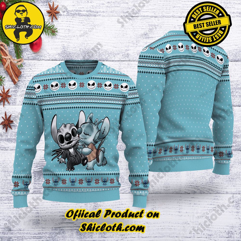 Nightmare Before Stitch Christmas Ugly Sweater - Shicloth