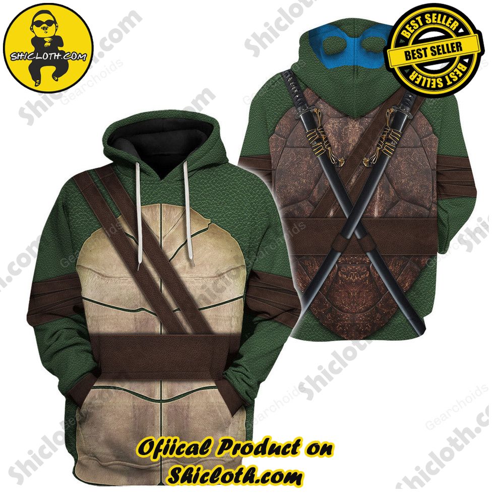 Step into Nostalgia: Unveiling Shiclothshop's TM Ninja Turtles Outfit Costume Collection 10 Ultimates! Sewer Samurai Leonardo TMNT Costume Hoodie Sweatshirt T-Shirt Sweatpants