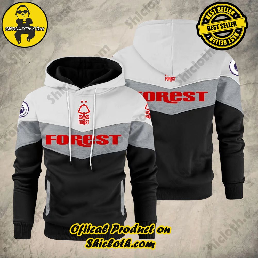 Shiclothshop's Patchwork Hoodie – A Fusion of Style, Comfort, and Artistic Expression 17 Nottingham Forest F.C Premier League Patchwork Hoodie