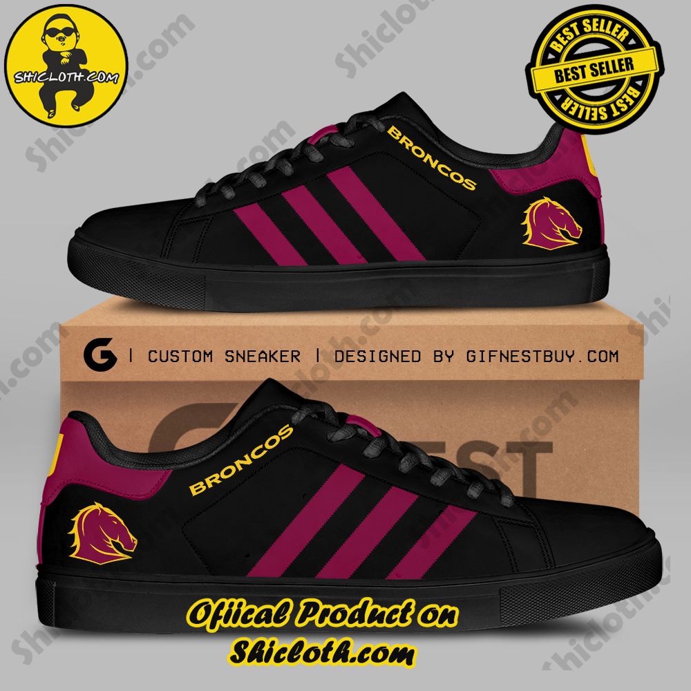 Step into Style: Shiclothshop's Stan Smith Shoes – The Perfect Gift for the Sport Enthusiast 34 NRL Brisbane Broncos Adidas Stan Smith Shoes Ver 1