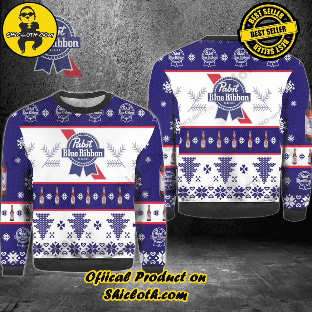 Best Seller Wrap Up in Style: Shicloth's Enchanting Christmas Sweater Collection 41 Pabst Blue Ribbon Christmas Ugly Sweater