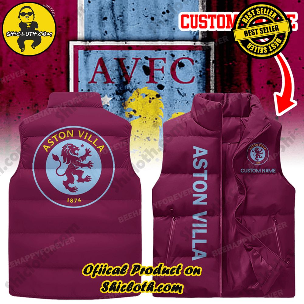 Elevate Your Style with Shiclothshop's NFL Team Sleeveless Jacket Collection 15 PERSONALZIED LIMITED EDITION EPL Aston Villa Sleeveless Jacket (Purple)