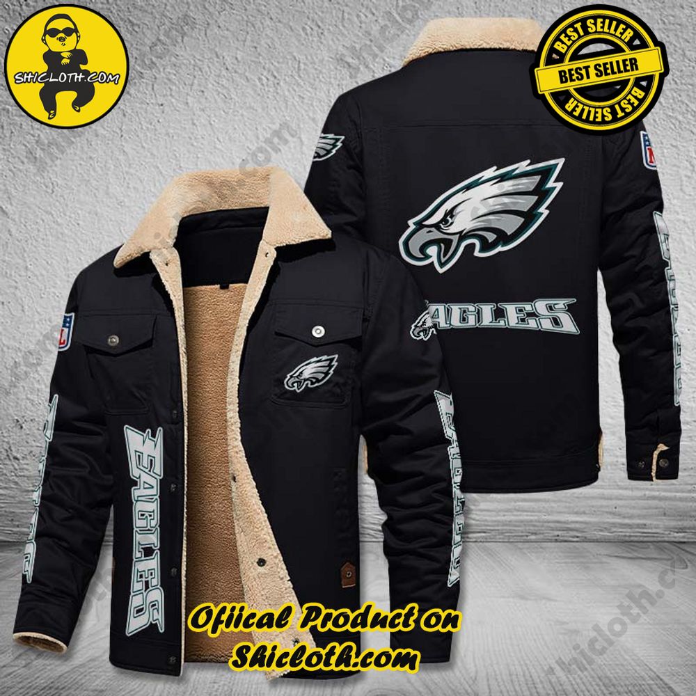 Philadelphia Eagles NFL Fleece Leather Jacket 2 Philadelphia Eagles NFL Fleece Leather Jacket - Image 2