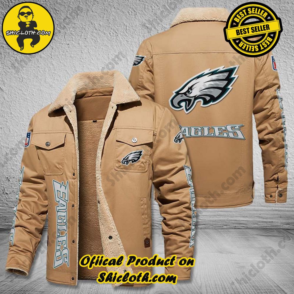 Philadelphia Eagles NFL Fleece Leather Jacket 3 Philadelphia Eagles NFL Fleece Leather Jacket - Image 3