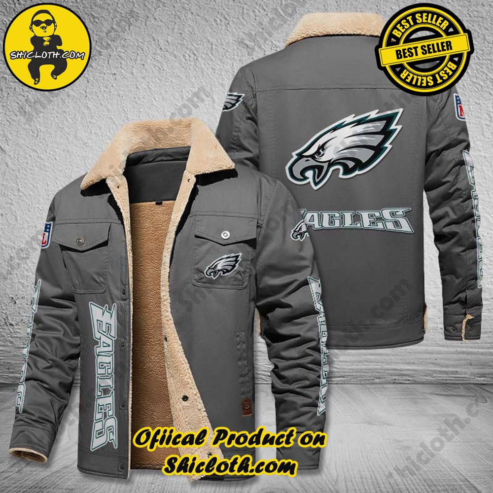 Philadelphia Eagles NFL Fleece Leather Jacket 4 Philadelphia Eagles NFL Fleece Leather Jacket - Image 4