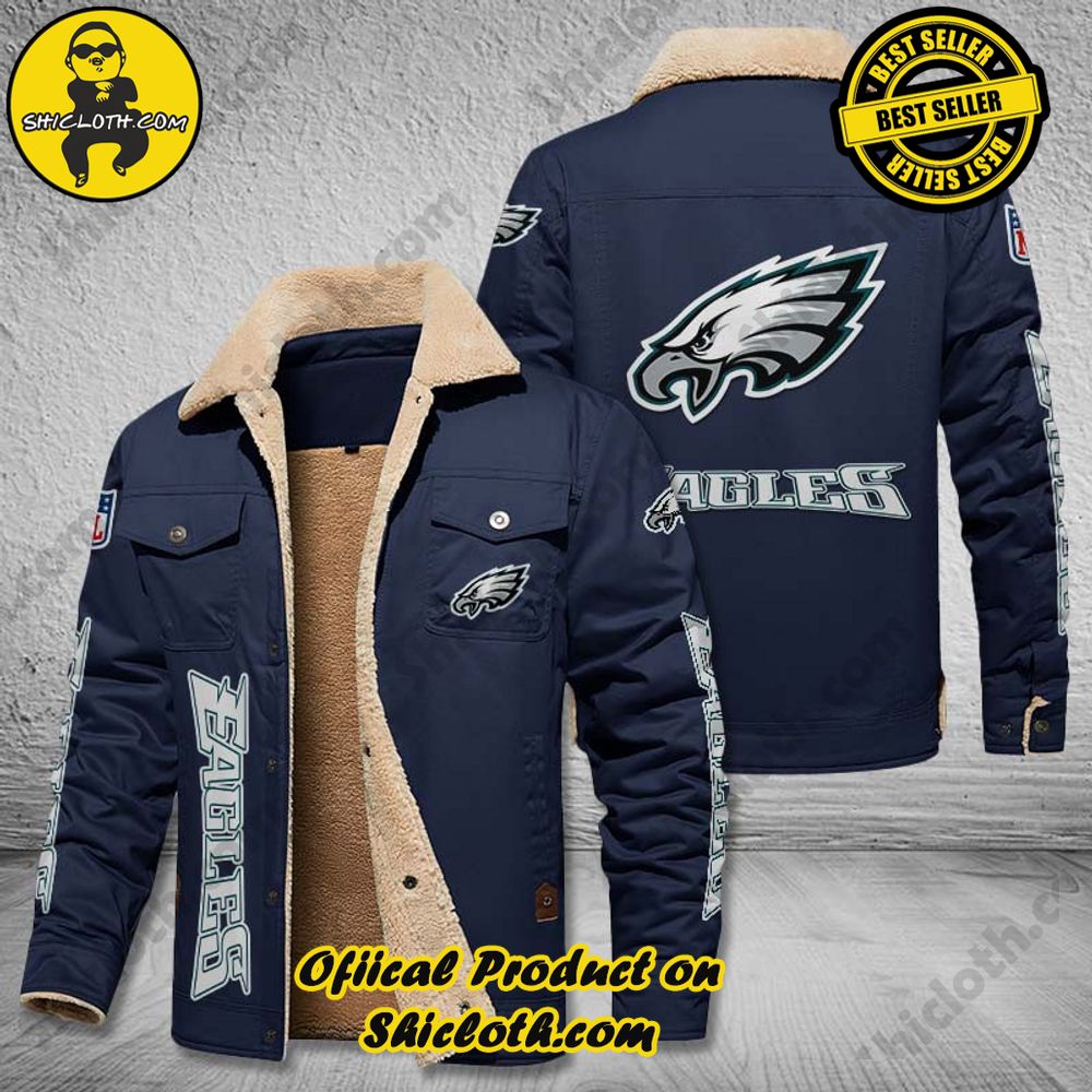 Philadelphia Eagles NFL Fleece Leather Jacket 5 Philadelphia Eagles NFL Fleece Leather Jacket - Image 5