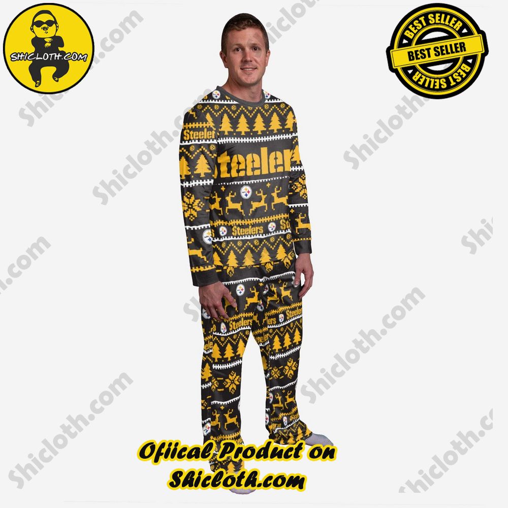 Hot Hot Hot Shiclothshop's Pajamas Sets: Affordable Elegance and Uncompromised Quality 13 Pittsburgh Steelers Family Holiday Pajamas