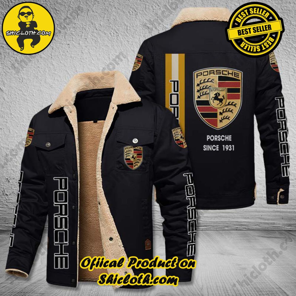 Porsche Fleece Leather Jacket 2 Porsche Fleece Leather Jacket - Image 2