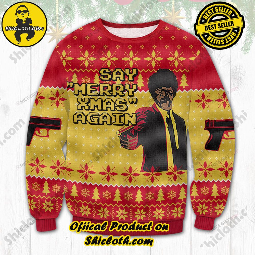 Hot Trending Wrap Up in Style: Shicloth's Enchanting Christmas Sweater Collection 54 Pulp Fiction Christmas Ugly Sweater