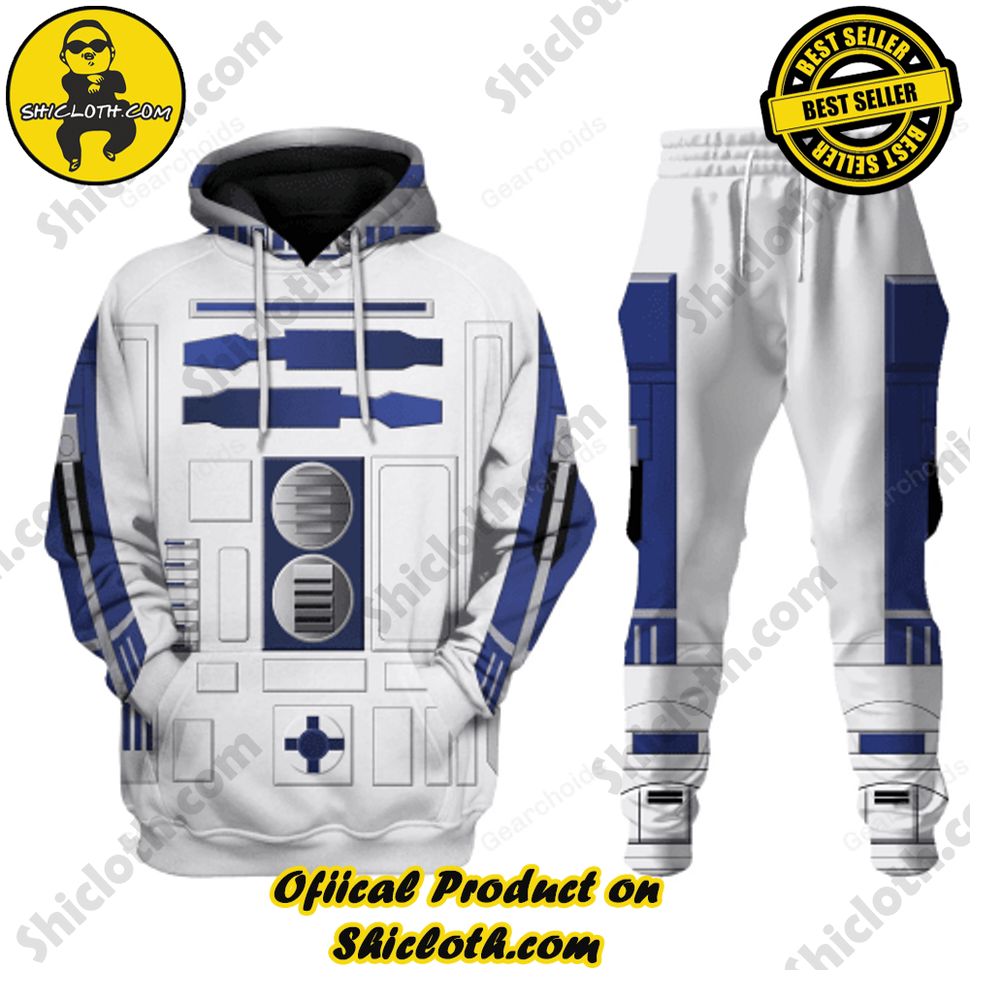 Unveiling the Stellar Collection of Star Wars Outfit Costumes by Shiclothshop 22 R2 D2 Robot Costume Hoodie Sweatshirt T-Shirt Sweatpants