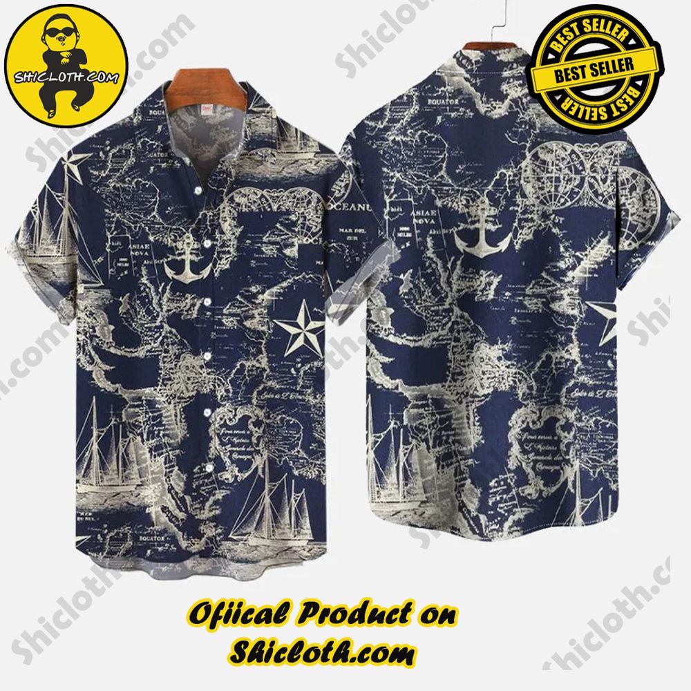 Retro Beach Holiday Style Loose Hawaiian Short Sleeve Shirt 3 Retro Beach Holiday Style Loose Hawaiian Short Sleeve Shirt - Image 3