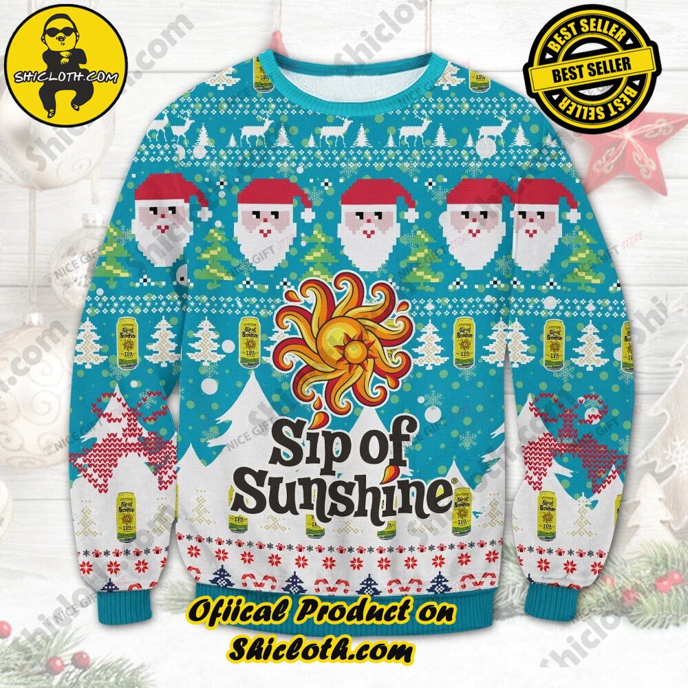Hot Trending Wrap Up in Style: Shicloth's Enchanting Christmas Sweater Collection 71 Sip of Sunshine Christmas Ugly Sweater