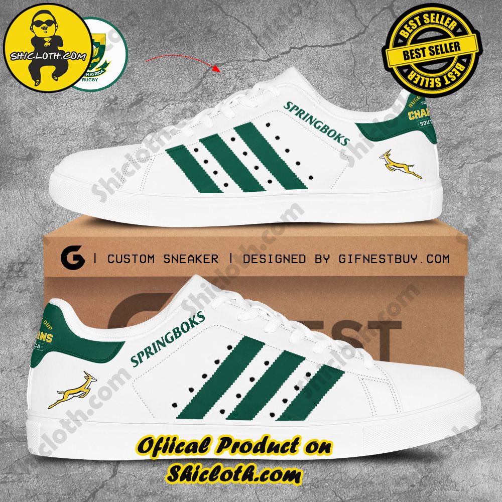 Step into Style: Shiclothshop's Stan Smith Shoes – The Perfect Gift for the Sport Enthusiast 52 South Africa x Rugby World Cup Adidas Stan Smith Shoes Ver 1
