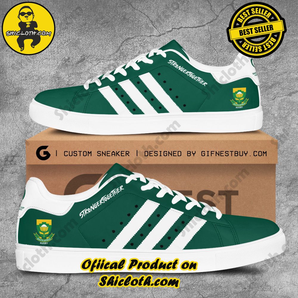 Step into Style: Shiclothshop's Stan Smith Shoes – The Perfect Gift for the Sport Enthusiast 53 South Africa x Rugby World Cup Adidas Stan Smith Shoes Ver 2