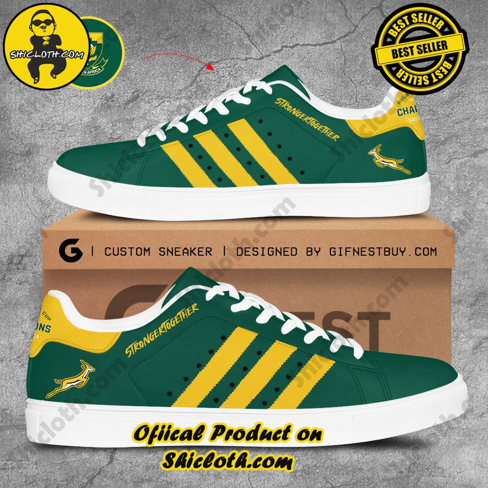 Step into Style: Shiclothshop's Stan Smith Shoes – The Perfect Gift for the Sport Enthusiast 54 South Africa x Rugby World Cup Adidas Stan Smith Shoes Ver 3